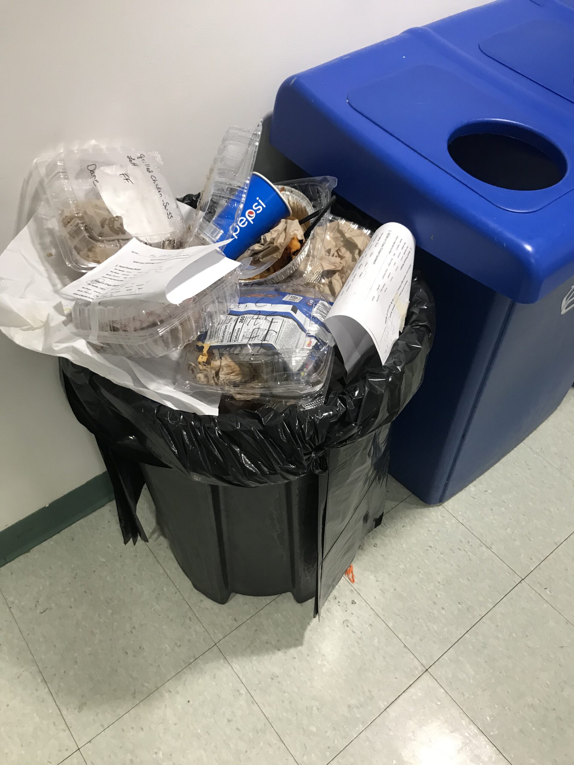 Overflowing Trash Bin