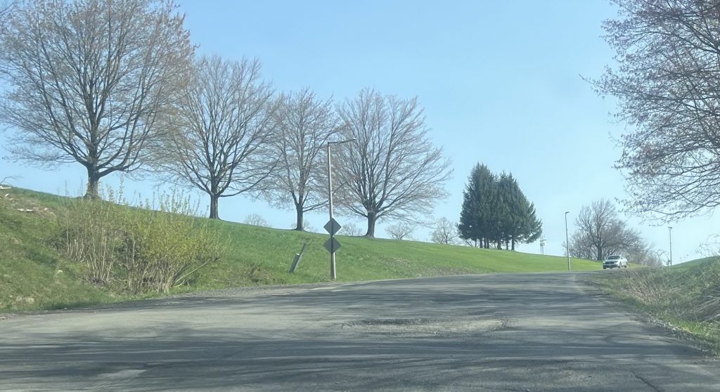 Pothole on the road