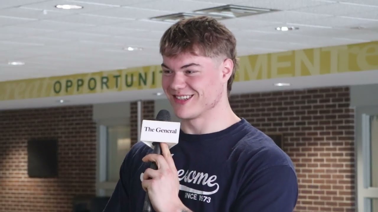 Question of the Week Host Holding Mic