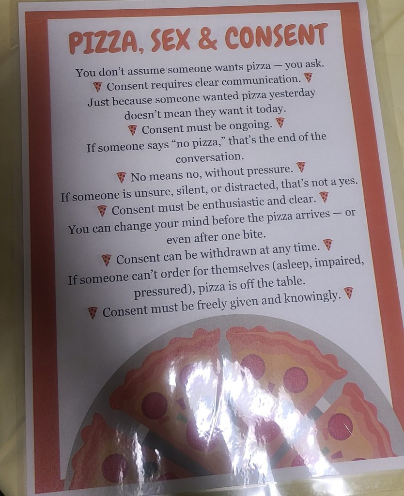 Title IX Consent Pizza Statements